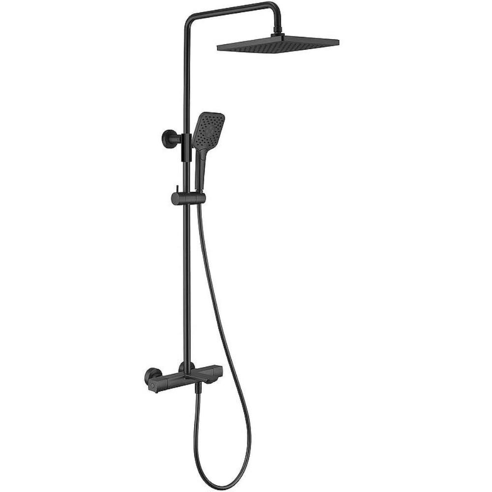 Душевая система Vincea Next с изливом Черный матовый