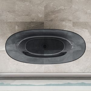 Ванна прозрачная Vincea CrystalMood 170х75 Черный прозрачный