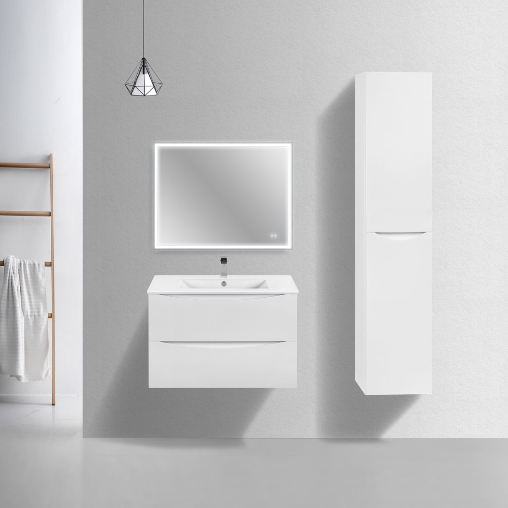 Тумба подвесная Vincea Mia Slim 80 Белый глянцевый — изображение 2