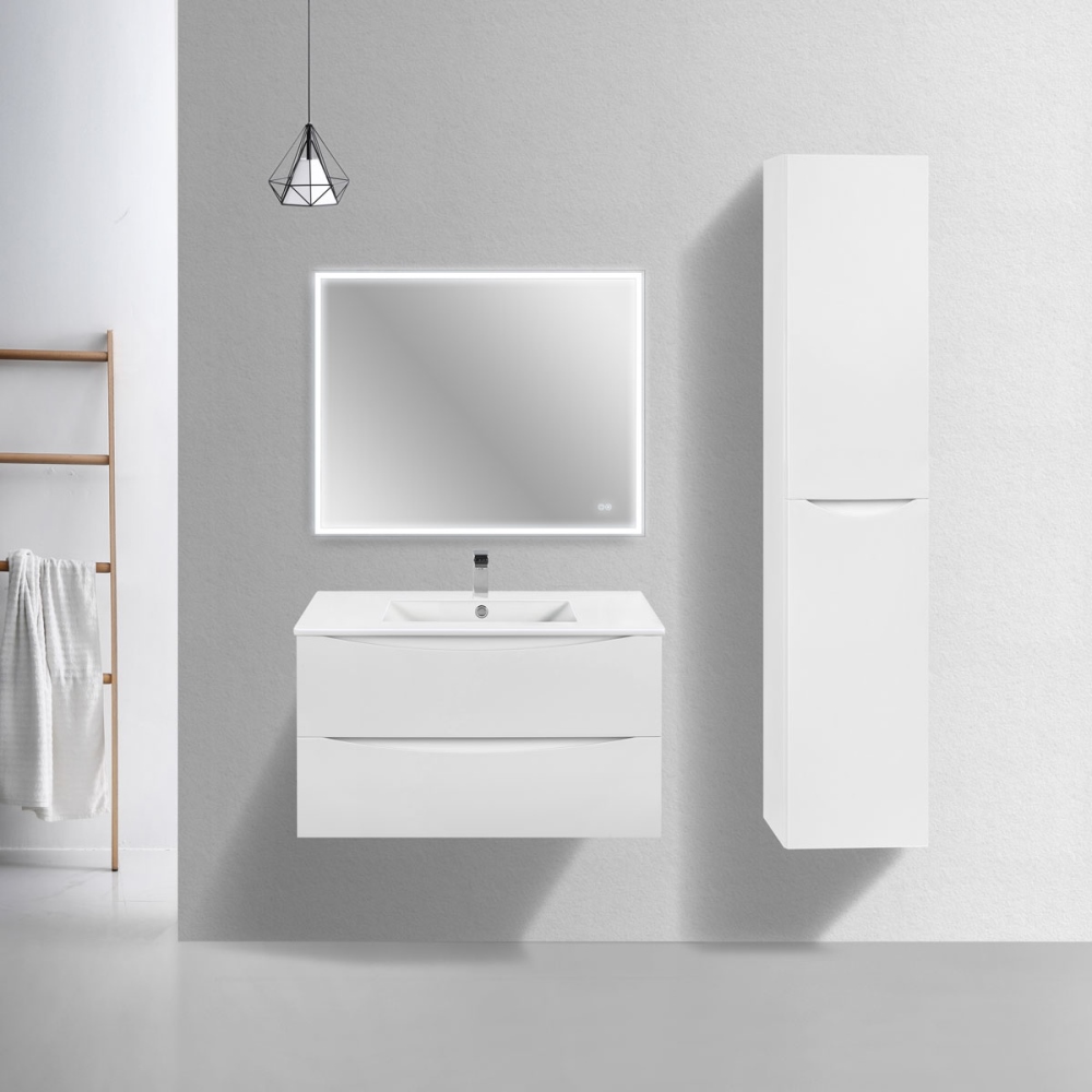 Тумба подвесная Vincea Mia Slim 90 Белый глянцевый — изображение 2